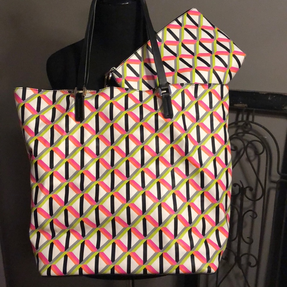 Trina Turk Tote bag with cosmetics bag